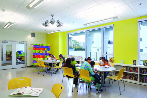 Hope Street Family Center, Los Angeles, CA; by Abode Communities; Library